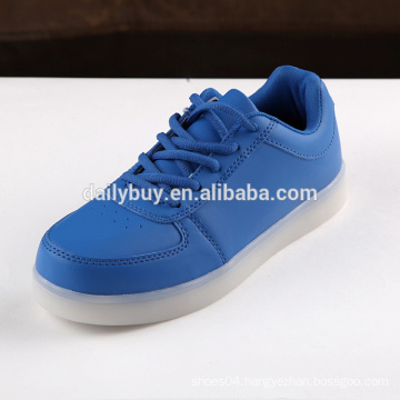 Hot sale low top blue glow adults LED shoes with light